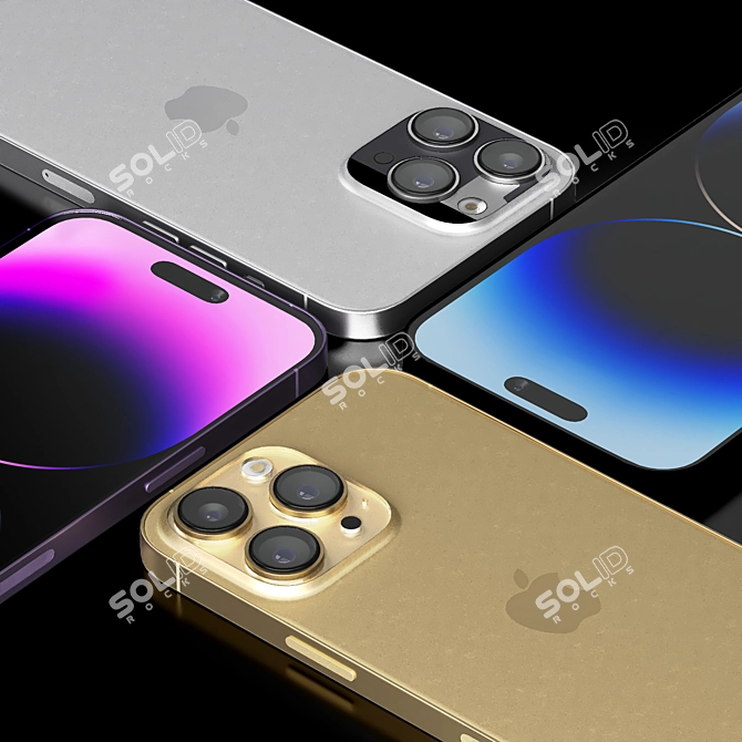 High-Quality iPhone 14 Pro Max 3D model image 5