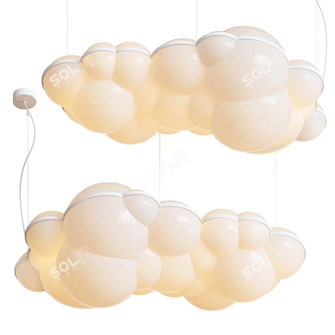 Cloud-inspired Nuvola Pendant Illumination 3D model image 1