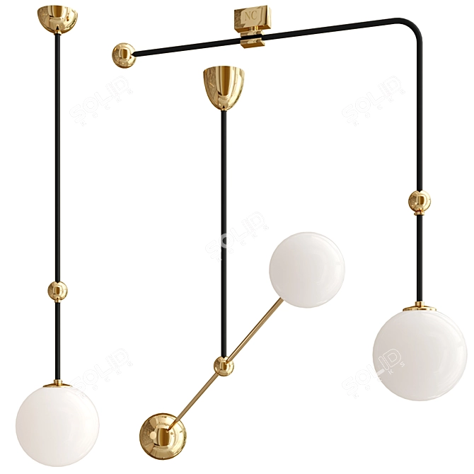 Modern Chandelier Designs by Magic Circus 3D model image 1