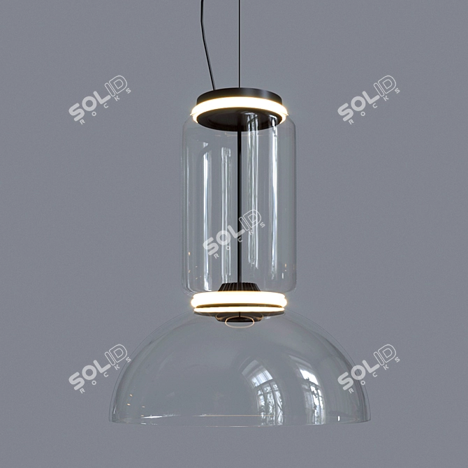 Sleek Noctambule Cylinder Pendant 3D model image 3