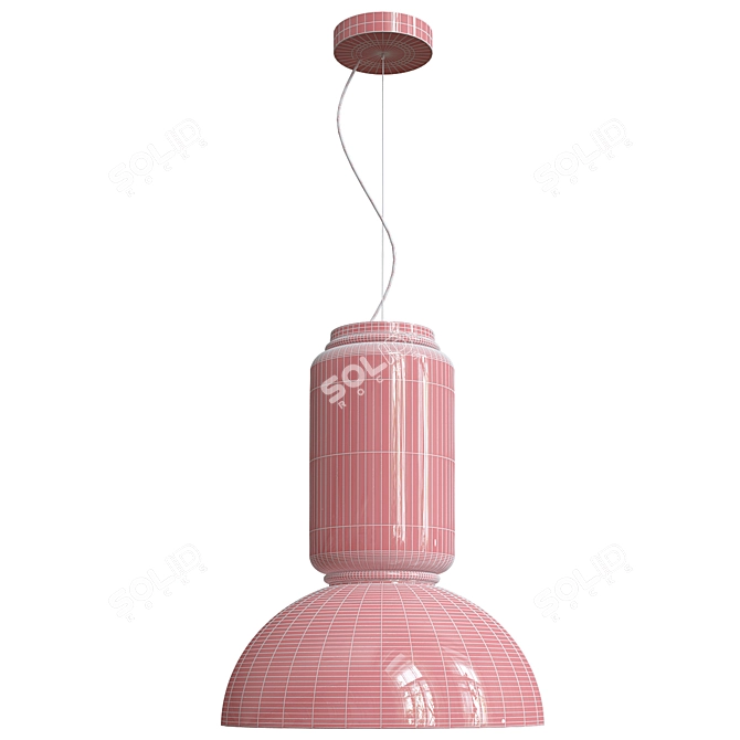 Sleek Noctambule Cylinder Pendant 3D model image 4
