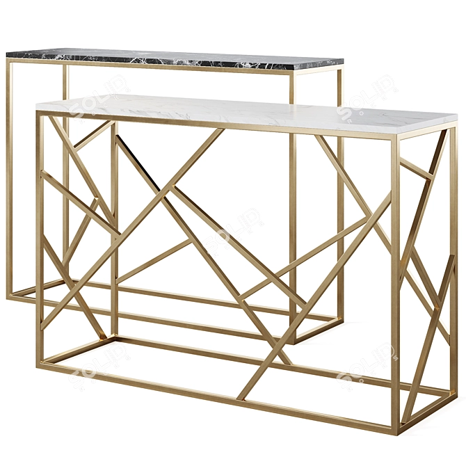 Elegant Console Set by Cazarina 3D model image 1