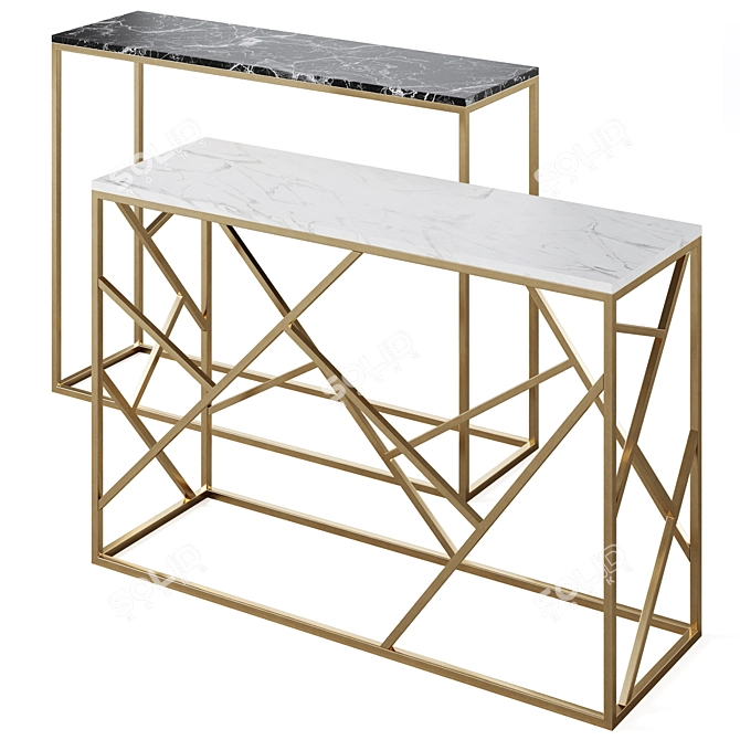 Elegant Console Set by Cazarina 3D model image 4