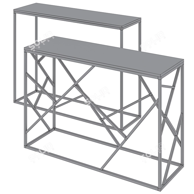 Elegant Console Set by Cazarina 3D model image 5