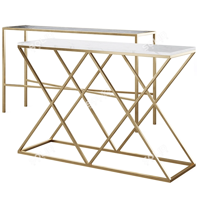 Stylish Console Set by Cazarina 3D model image 1