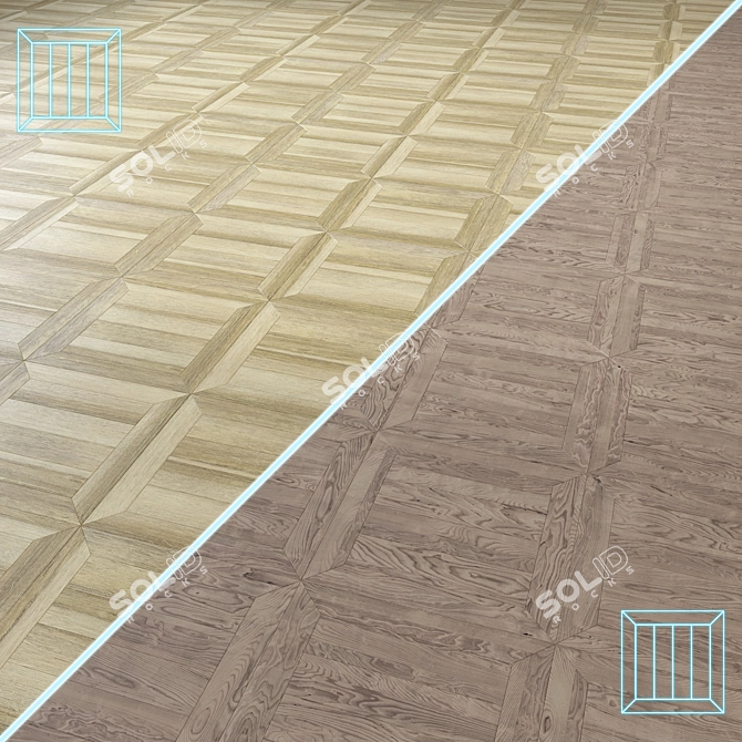 High-Quality 3D Wooden Flooring Model 3D model image 1