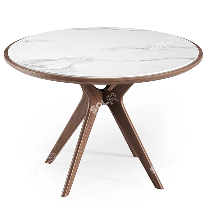 Elegant Tango Ceramic Dining Table 3D model image 1