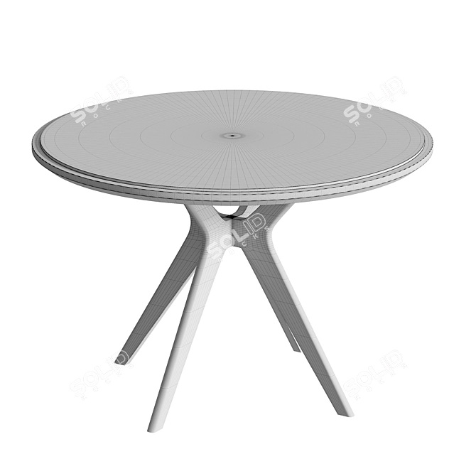 Elegant Tango Ceramic Dining Table 3D model image 2