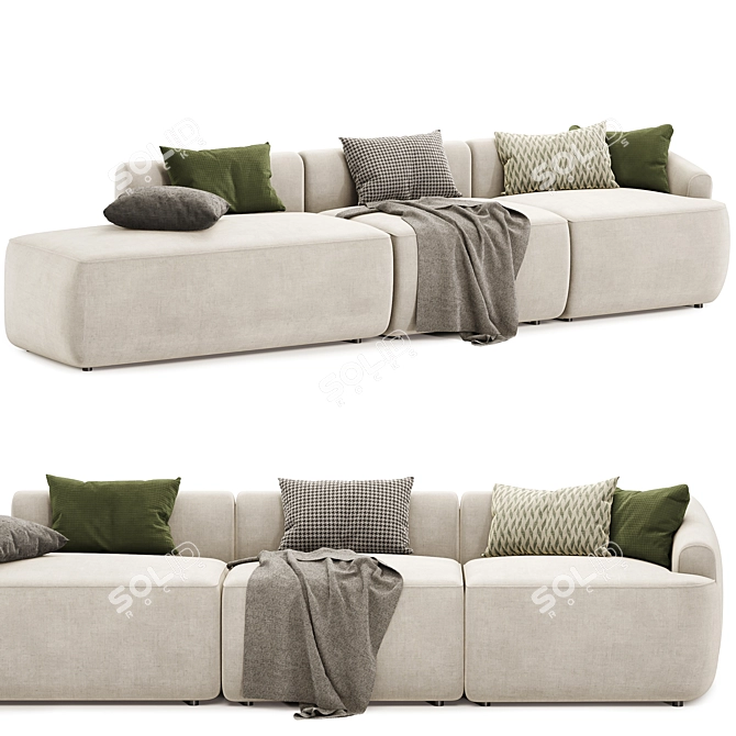 Sofia Modular Corner Sofa 3D model image 2