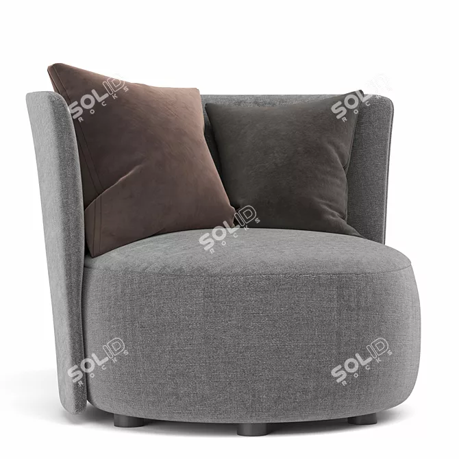 Modern Love Chair Artistic Design 3D model image 1