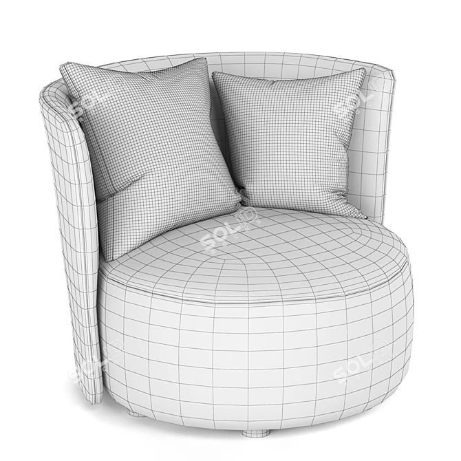 Modern Love Chair Artistic Design 3D model image 5