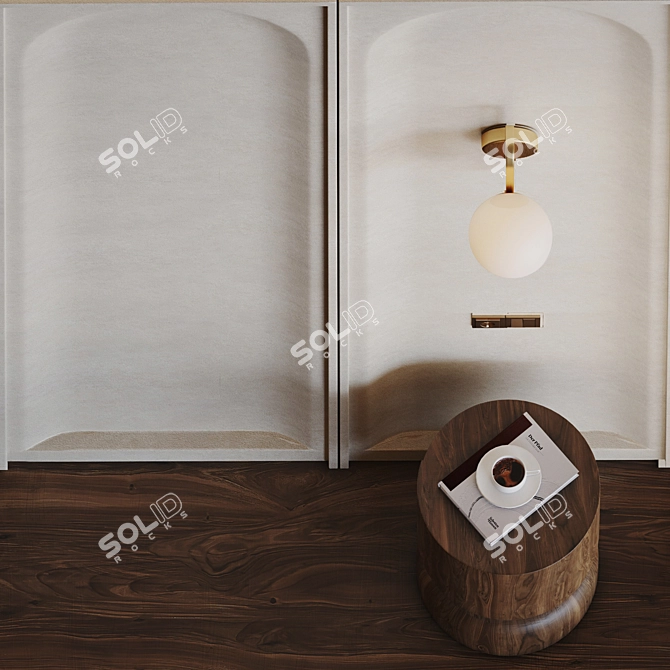Decorative 3D Panel with Modular Design 3D model image 5