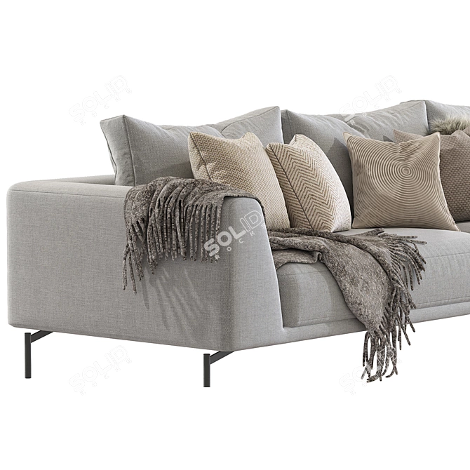 Modern Hollywood Sofa Set 3D model image 6