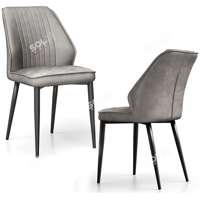 Halmar K432 Chair: Elegant Style 3D model image 2