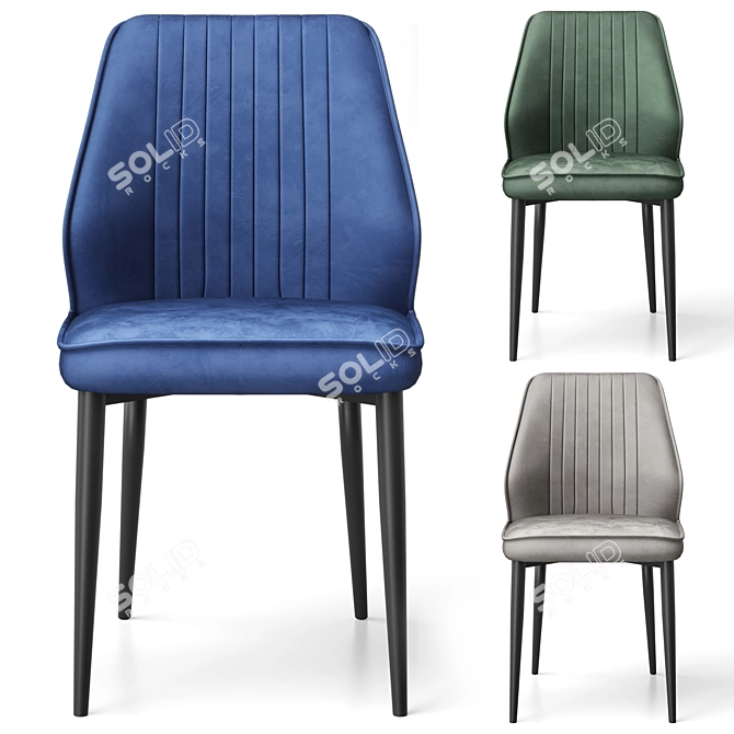 Halmar K432 Chair: Elegant Style 3D model image 3