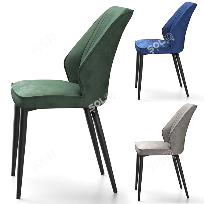 Halmar K432 Chair: Elegant Style 3D model image 4