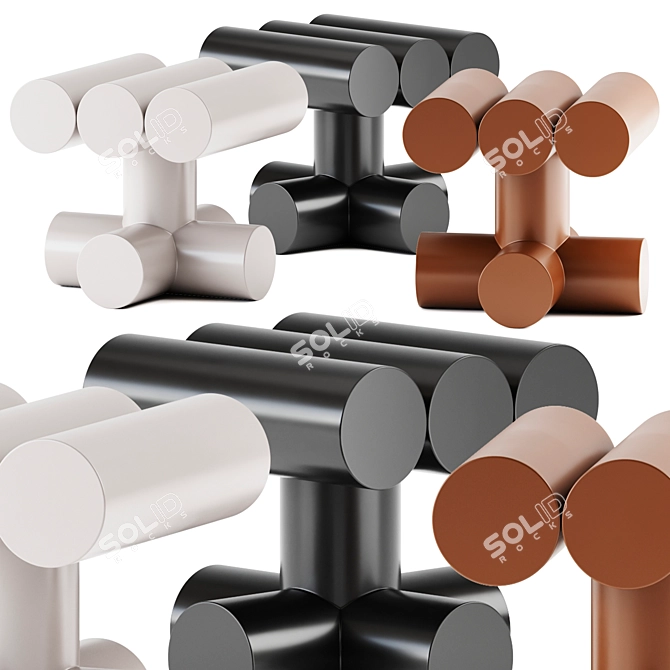 Movimento ITAEWON Stool, Contemporary Design 3D model image 1