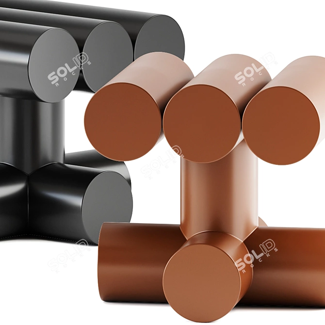 Movimento ITAEWON Stool, Contemporary Design 3D model image 3