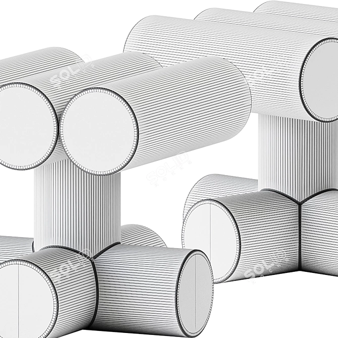 Movimento ITAEWON Stool, Contemporary Design 3D model image 5