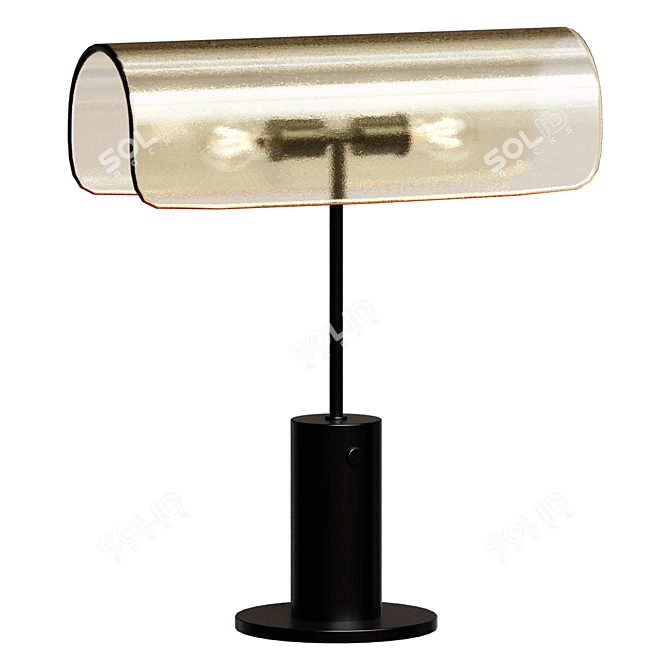 Contemporary Bend Desk Lamp 3D model image 1