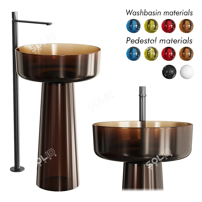 Antonio Lupi Albume Washbasin Set 3D model image 1