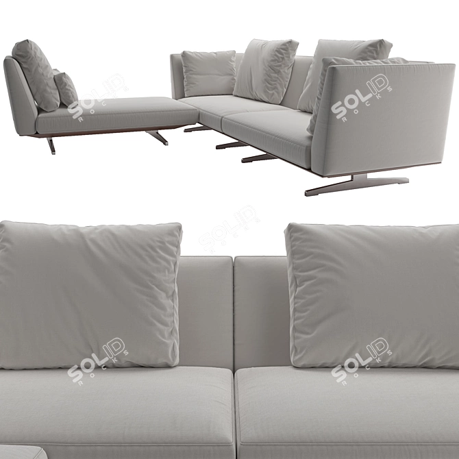 Sleek Flexform Evergreen Sofa 3D model image 2