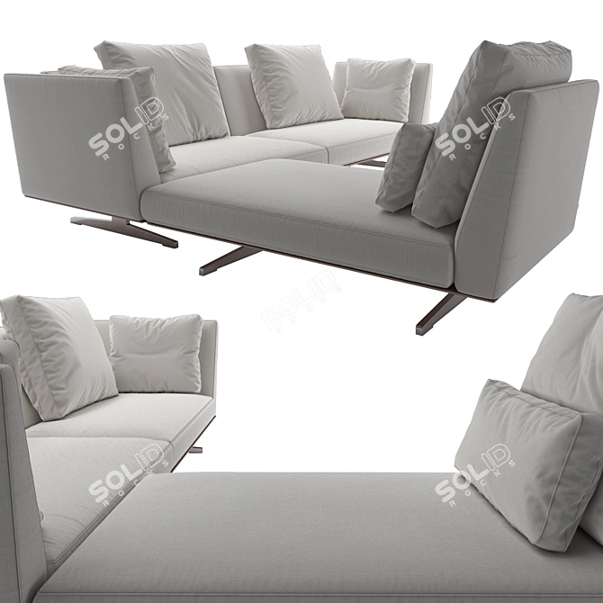 Sleek Flexform Evergreen Sofa 3D model image 3