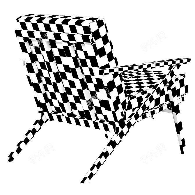 Sleek and Modern Otio Armchair 3D model image 5