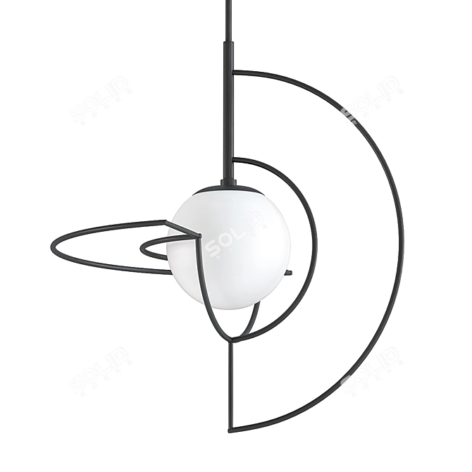 Modern Pendant Light Fixture 3D model image 1