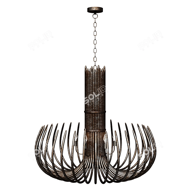 Modern Hanging Pendant Chandelier 3D model image 1