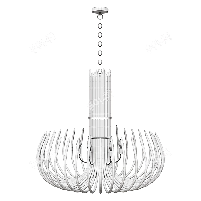 Modern Hanging Pendant Chandelier 3D model image 2