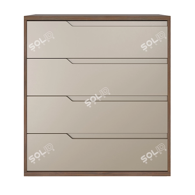 Studio Plus Chest of Drawers 3D model image 2