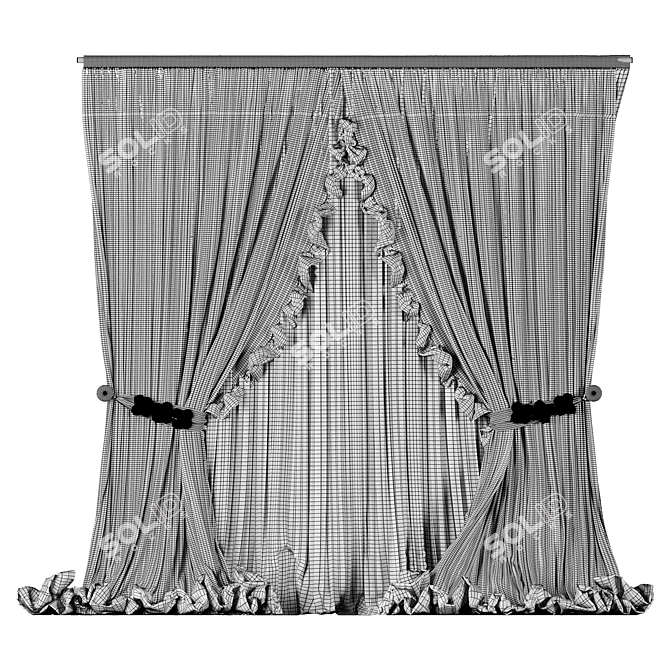 Modern Curtain Design 2015 3D model image 4