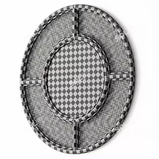 Boho Chic Rattan Mirror - Pottery Barn 3D model image 5