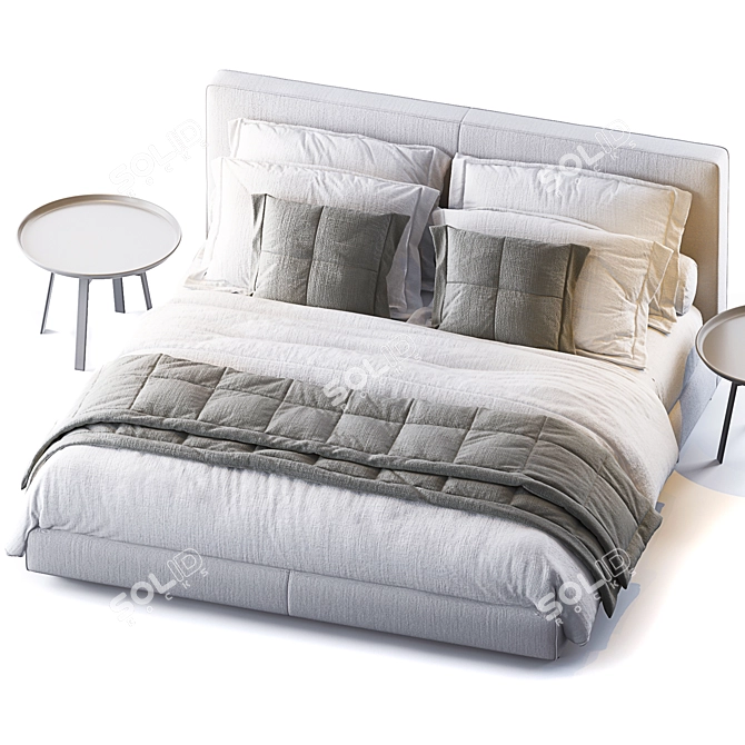Luxury Sleep Haven: Magnum Bed 3D model image 2