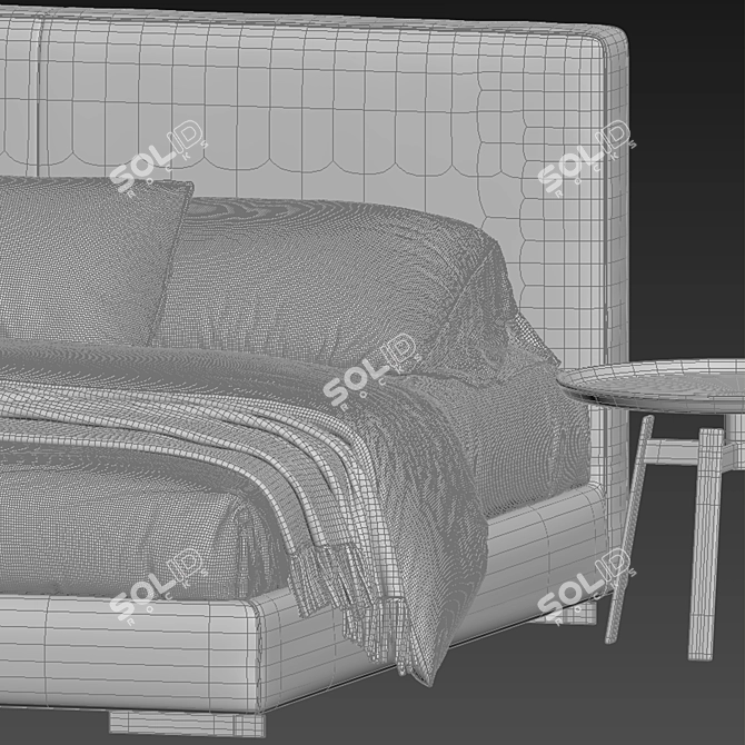 Luxury Sleep Haven: Magnum Bed 3D model image 4