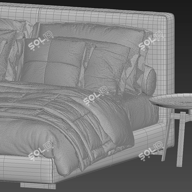 Luxury Sleep Haven: Magnum Bed 3D model image 5