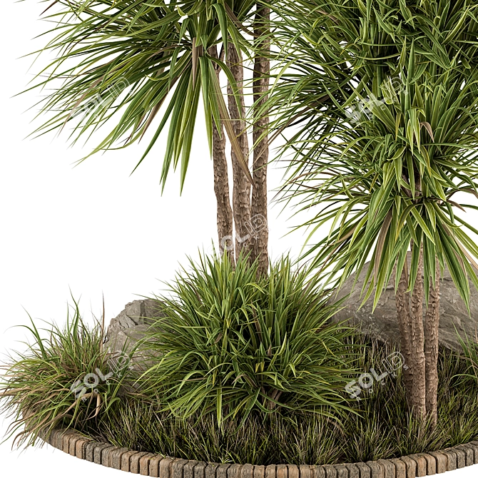 Lush Outdoor Garden Plants 3D model image 3