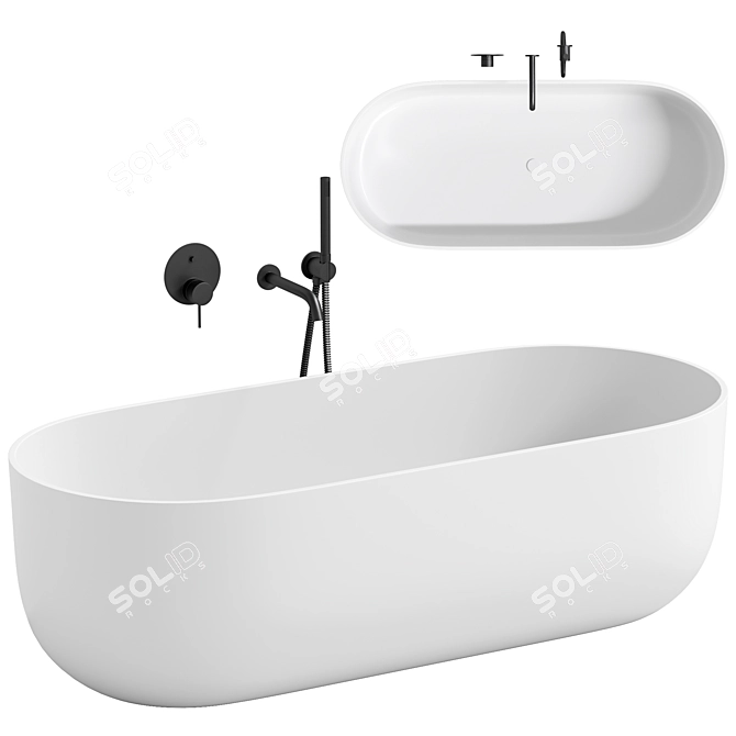 DESIGNO Stone Bath 1780mm Model 3D model image 1