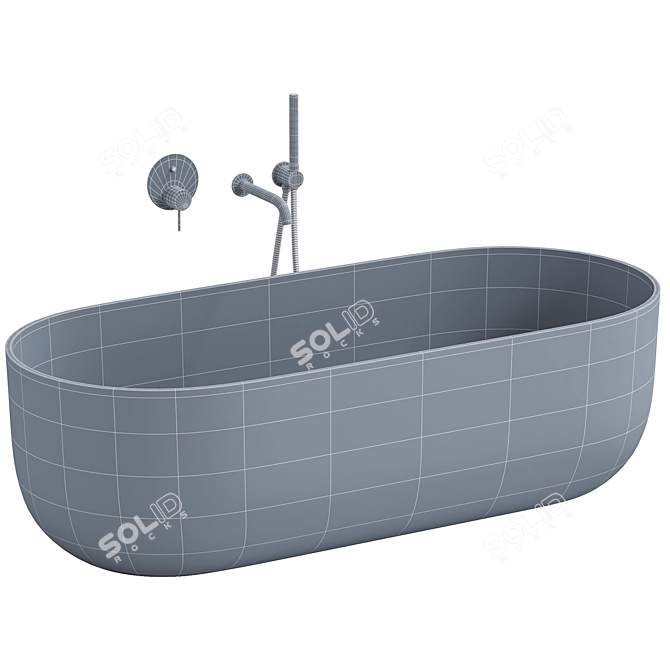 DESIGNO Stone Bath 1780mm Model 3D model image 3