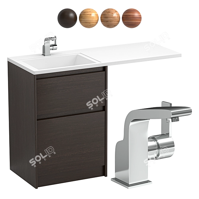 BelBagno Kraft-LVD 60 Vanity Set 3D model image 1
