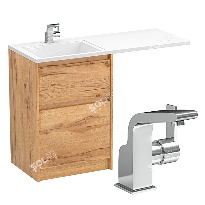 BelBagno Kraft-LVD 60 Vanity Set 3D model image 2