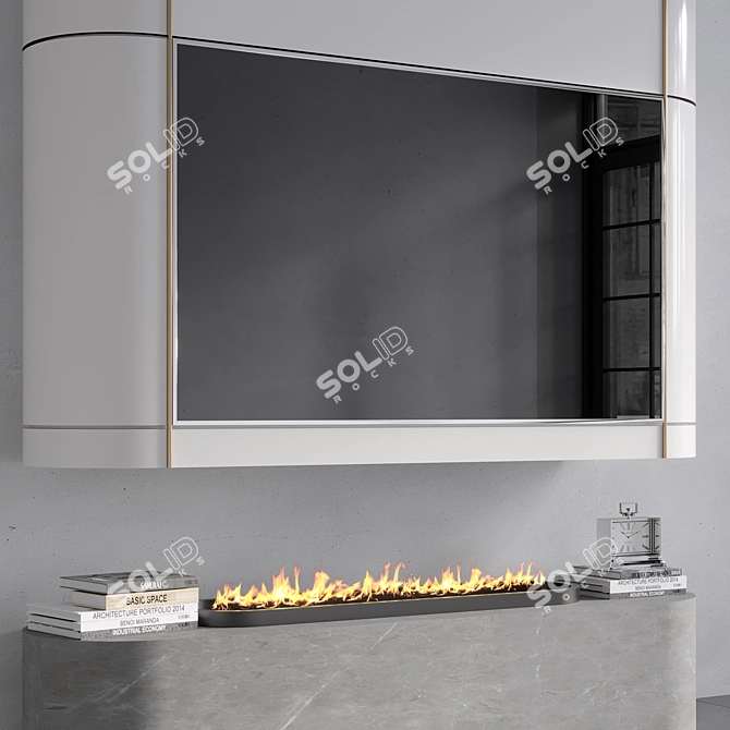 Corona Vray TV Wall Model 3D model image 2