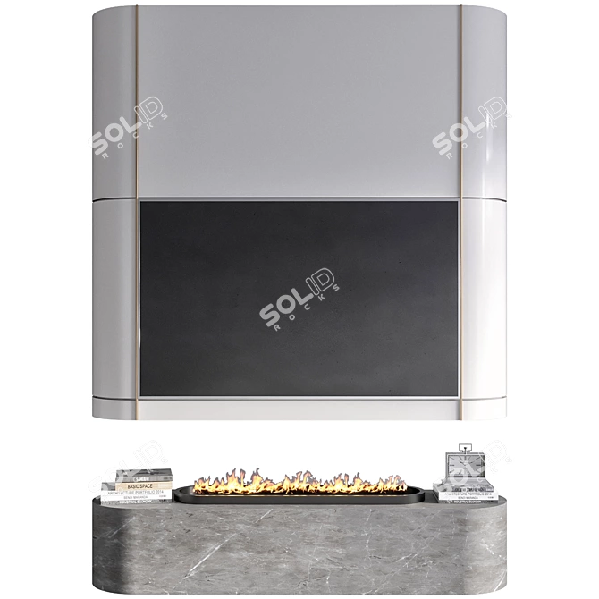 Corona Vray TV Wall Model 3D model image 3