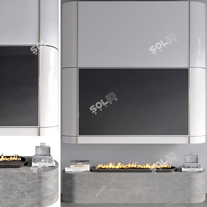 Corona Vray TV Wall Model 3D model image 4