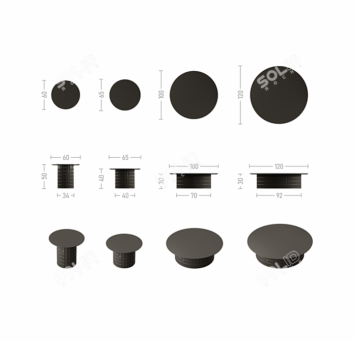 Klinker Series Journal Tables "Clinker with P25 3D model image 3