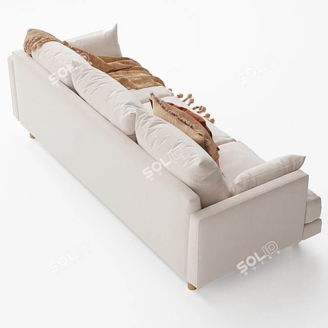 Premium 3-Seater Sofa: Luxury Living 3D model image 5