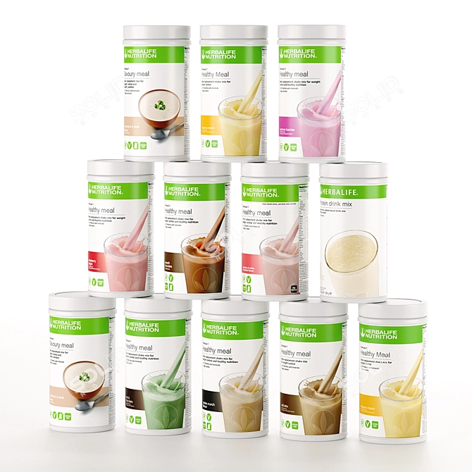 Herbalife Formula 1 Variety Pack 3D model image 1