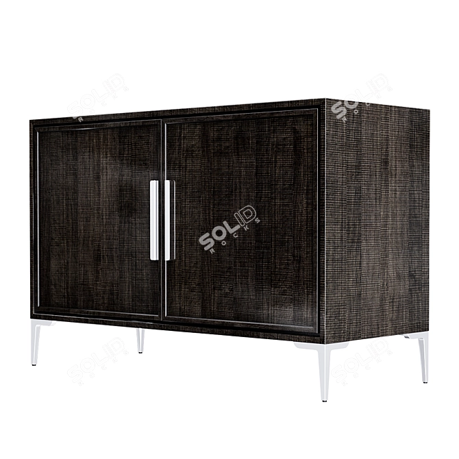 Handcrafted Modern Buffet with Platan Veneer 3D model image 3