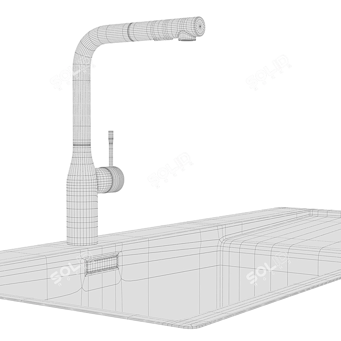 Modern GROHE Kitchen Sinks Collection 3D model image 5